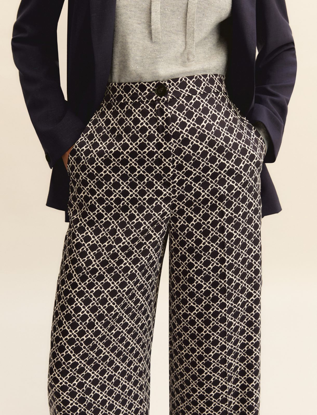 Twill trousers - NAVY - Emme - 5