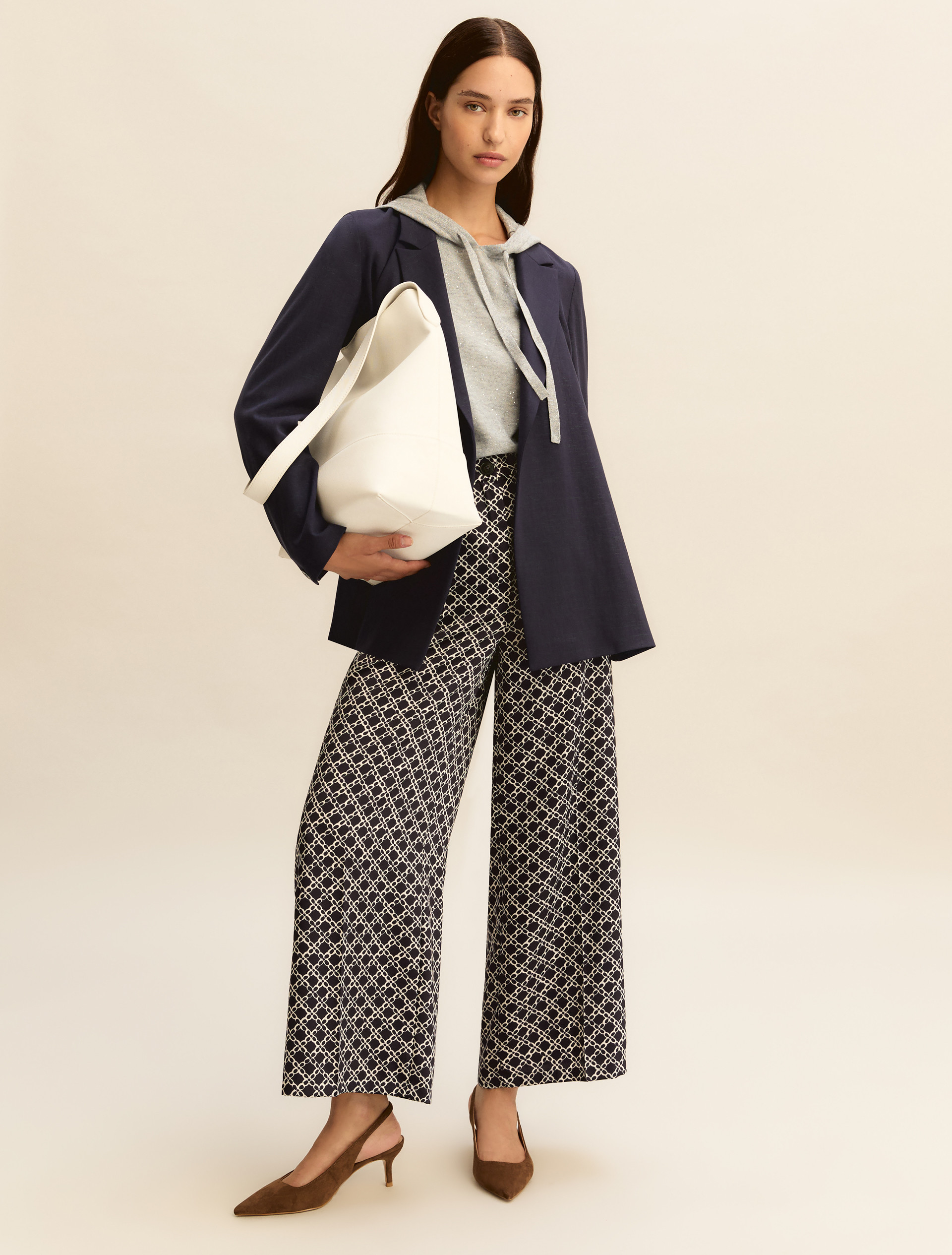 Twill trousers - NAVY - Emme - 2