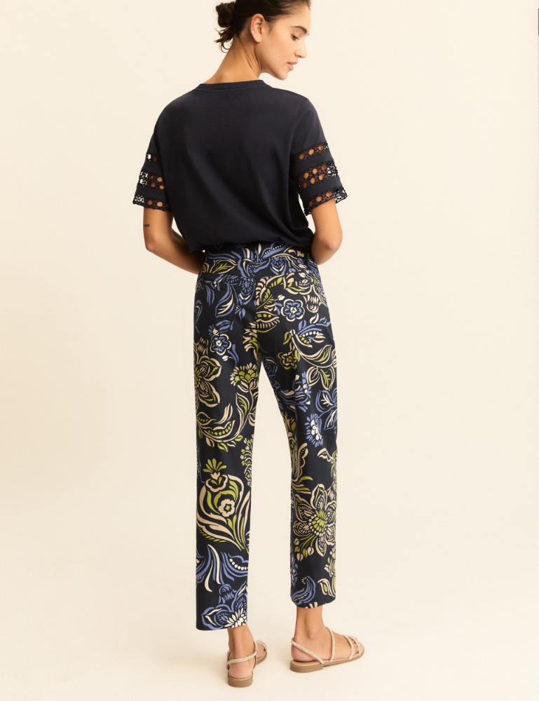 Stretch poplin chino trousers - Emme - 3