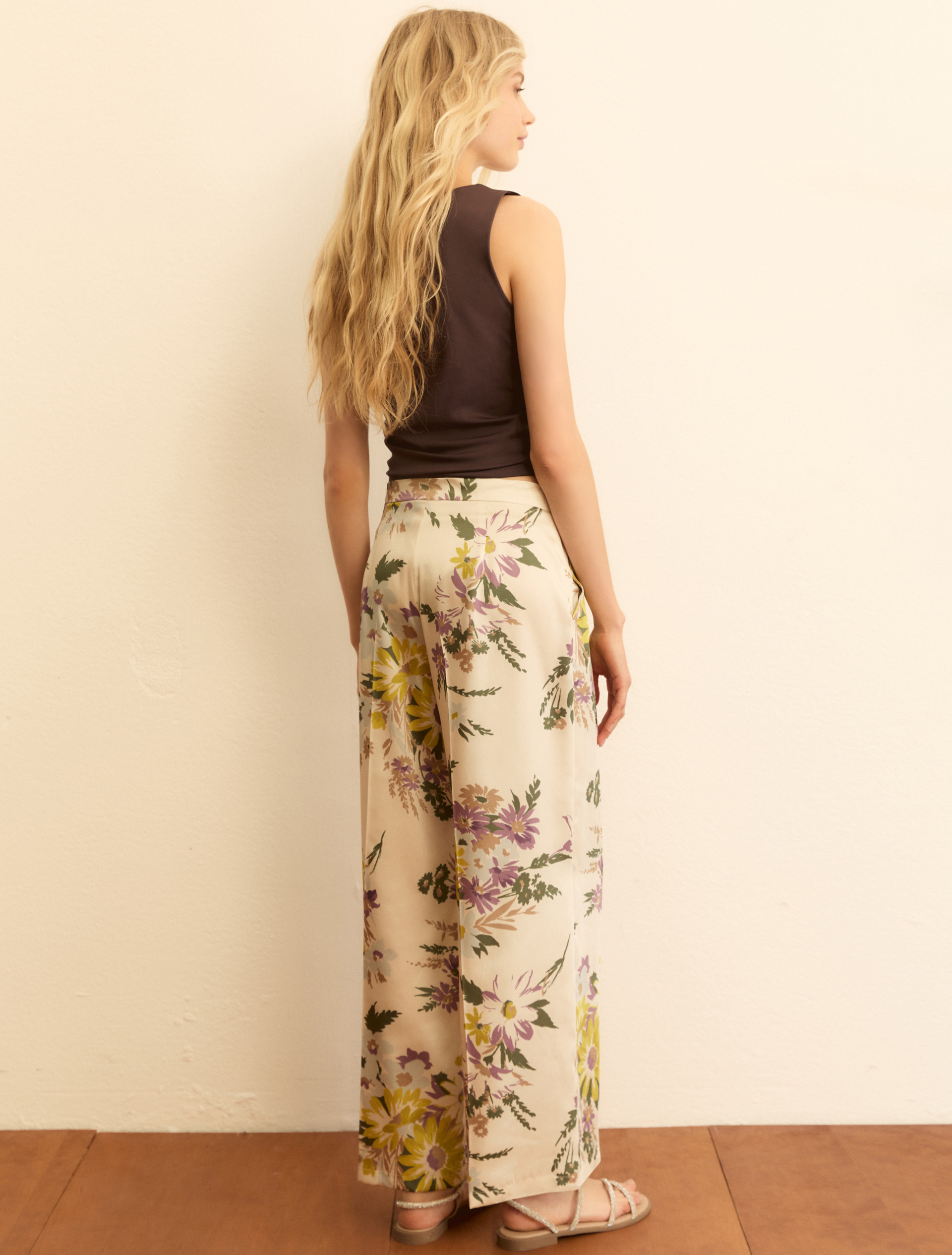 Printed twill trousers - WOOL WHITE - Emme - 3