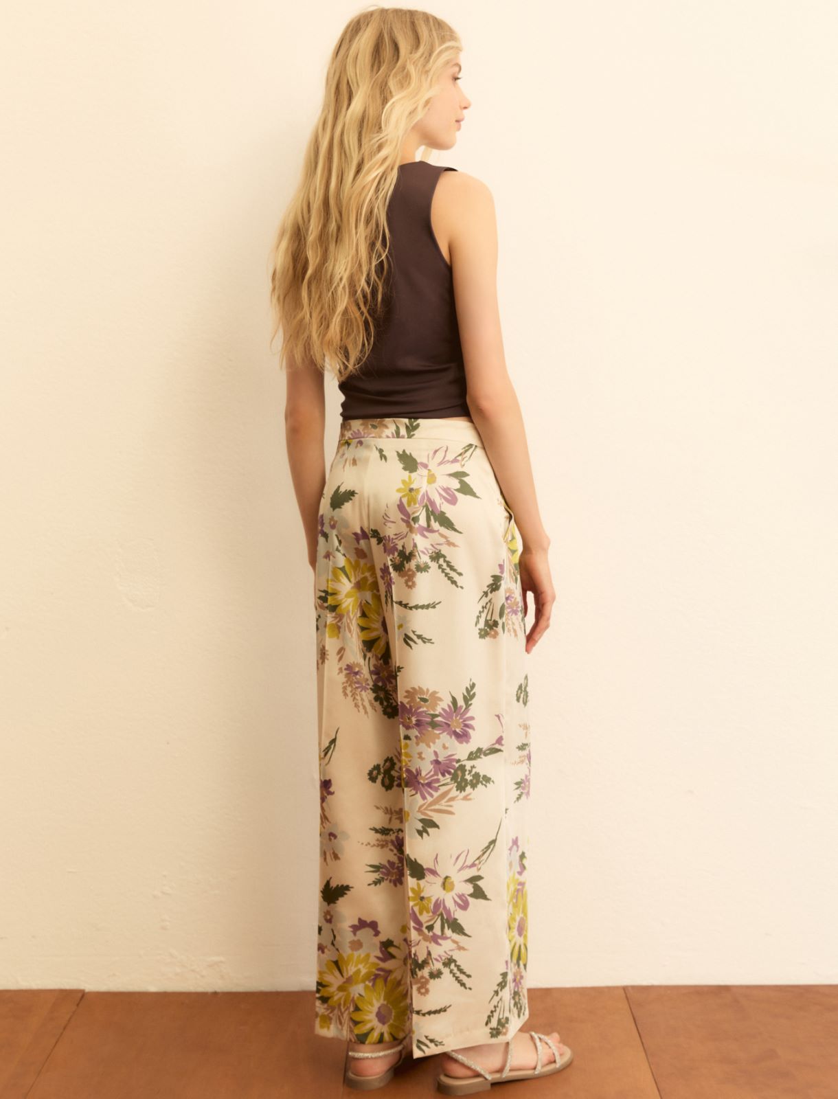 Printed twill trousers - WOOL WHITE - Emme - 3