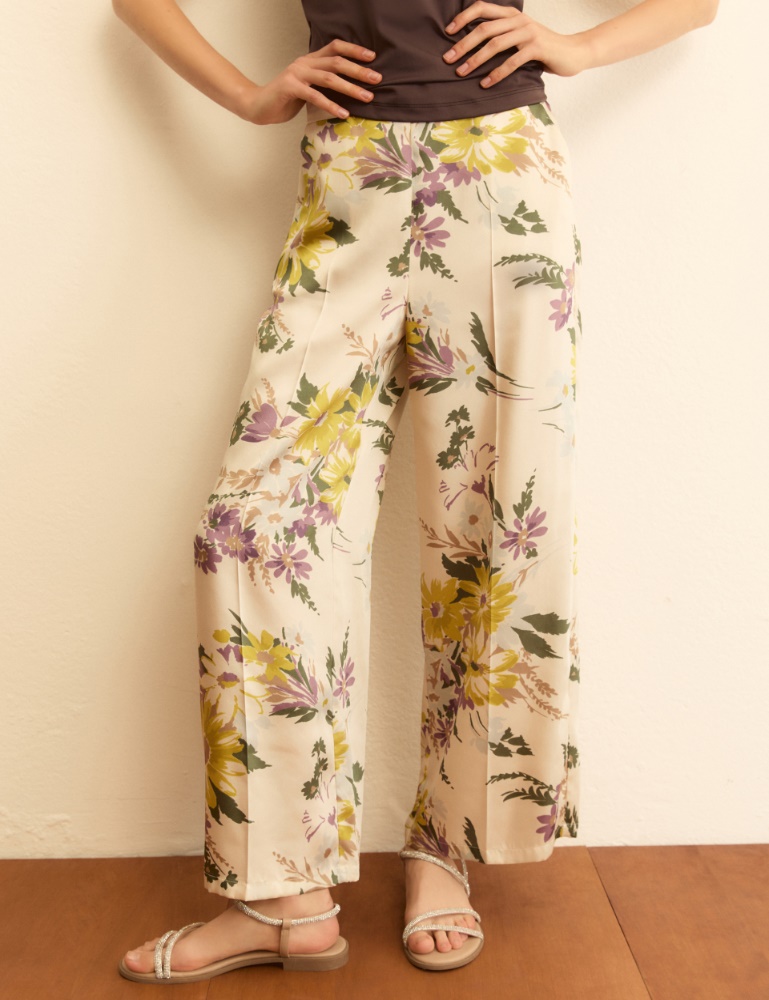 Printed twill trousers - Emme - 6