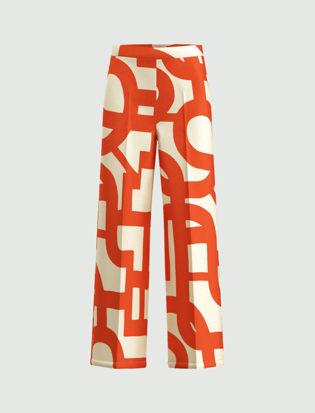 Printed twill trousers - GERANIUM RED - Emme - 4