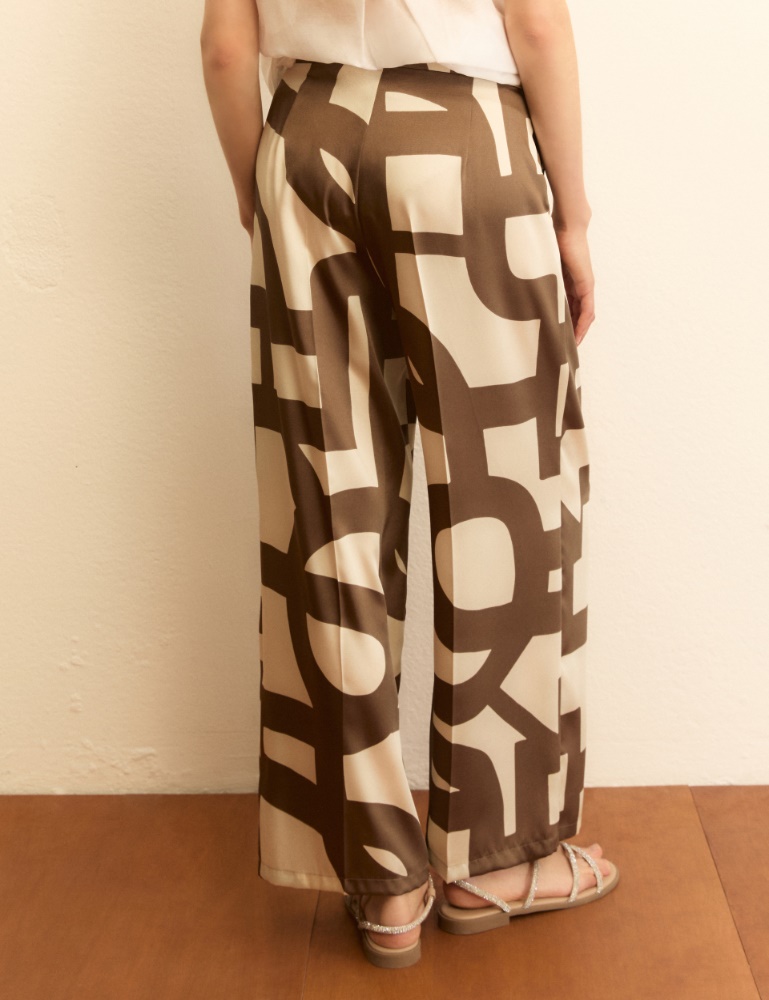 Printed twill trousers - Emme - 3