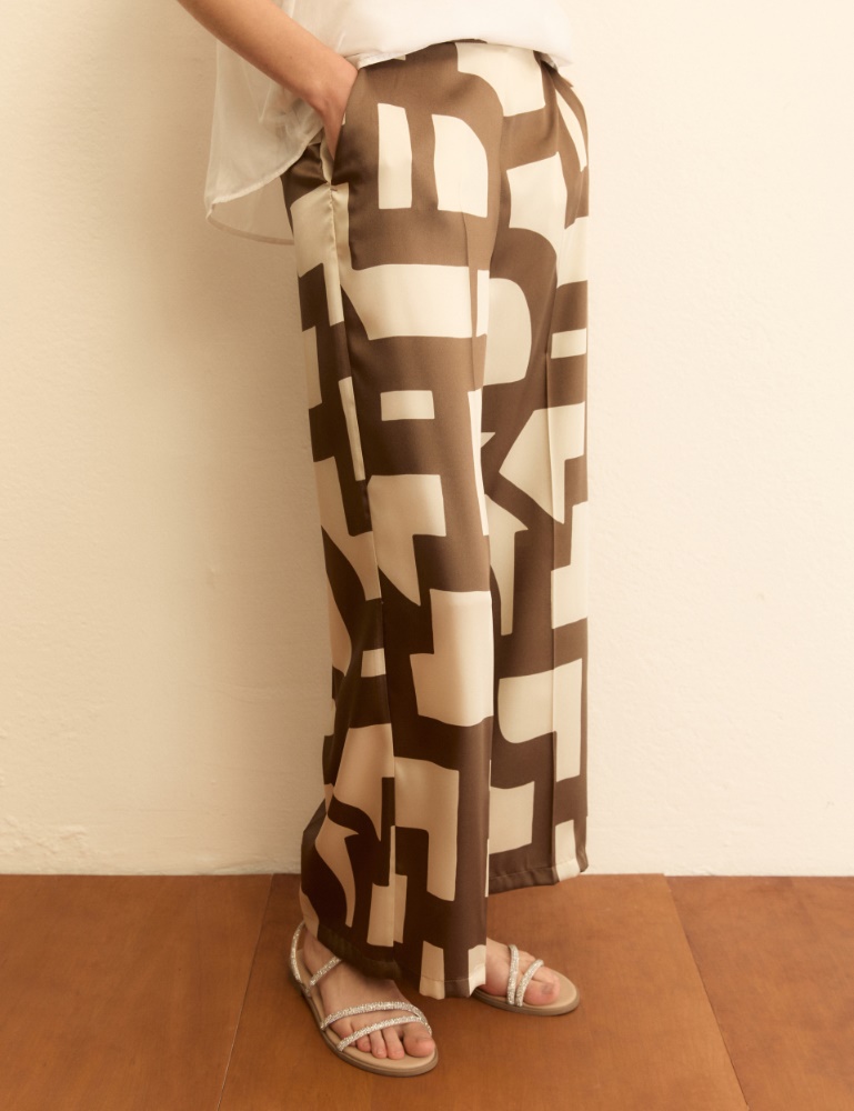 Printed twill trousers - Emme - 6