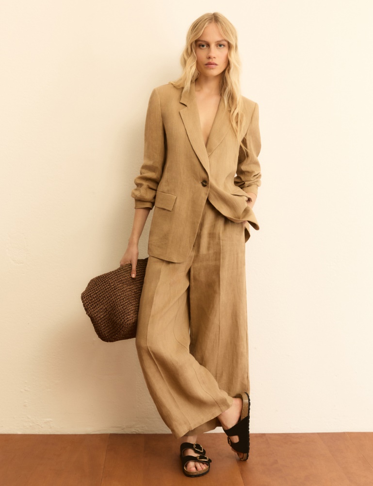 Straight linen trousers - Emme - 4