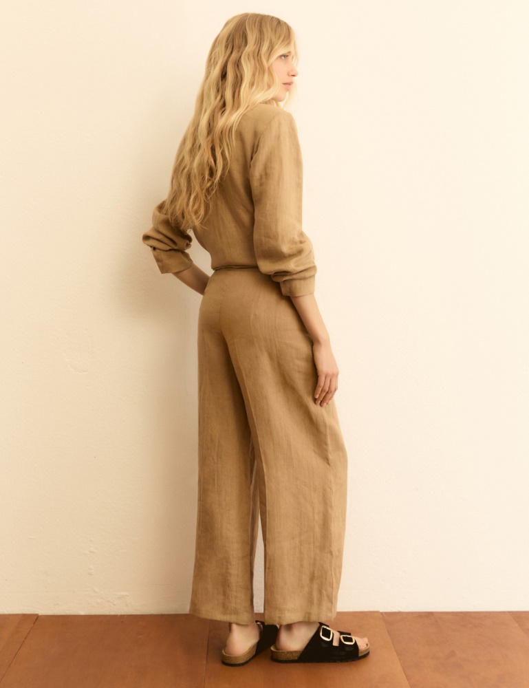 Straight linen trousers - Emme - 3