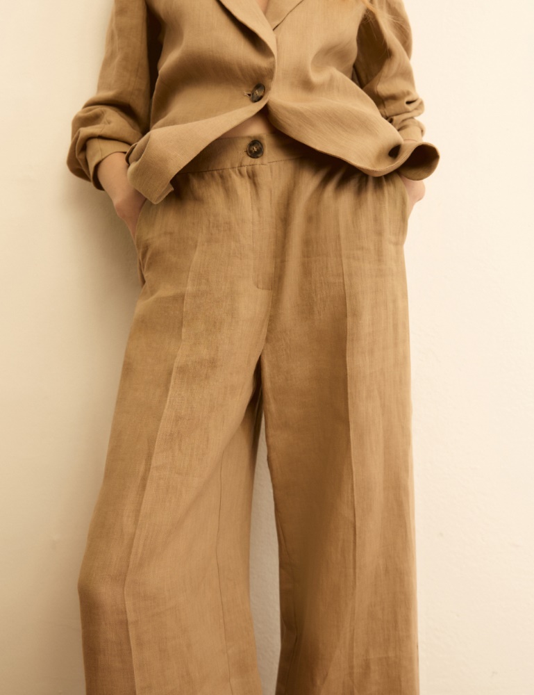 Straight linen trousers - Emme - 6