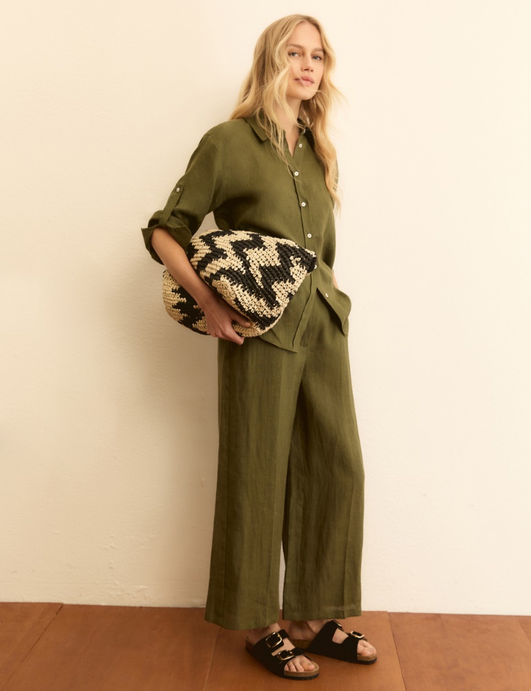 Straight linen trousers - Emme - 4