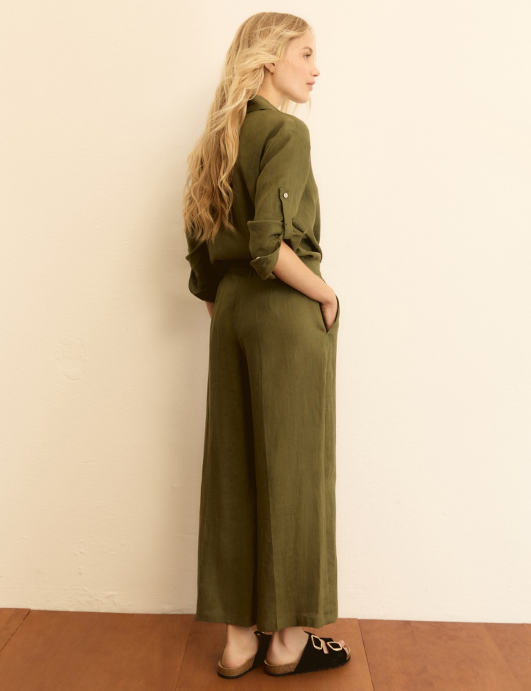 Straight linen trousers - Emme - 3