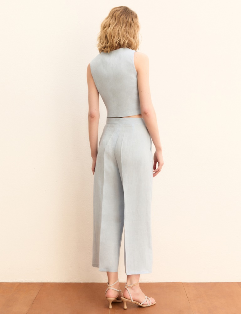 Straight linen trousers - Emme - 5