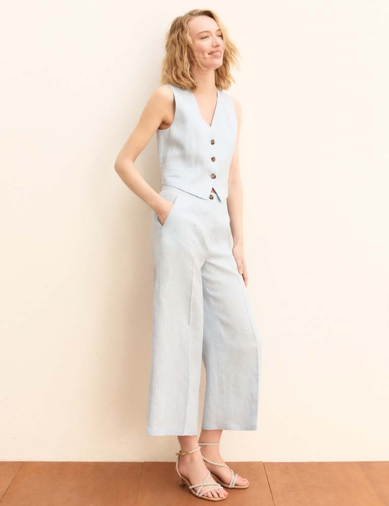 Pantalone dritto in lino - Emme