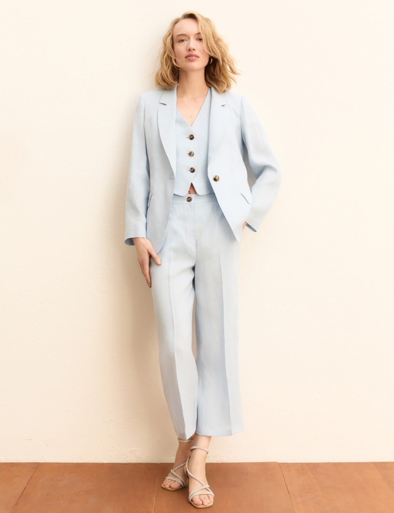 Straight linen trousers - Emme - 4