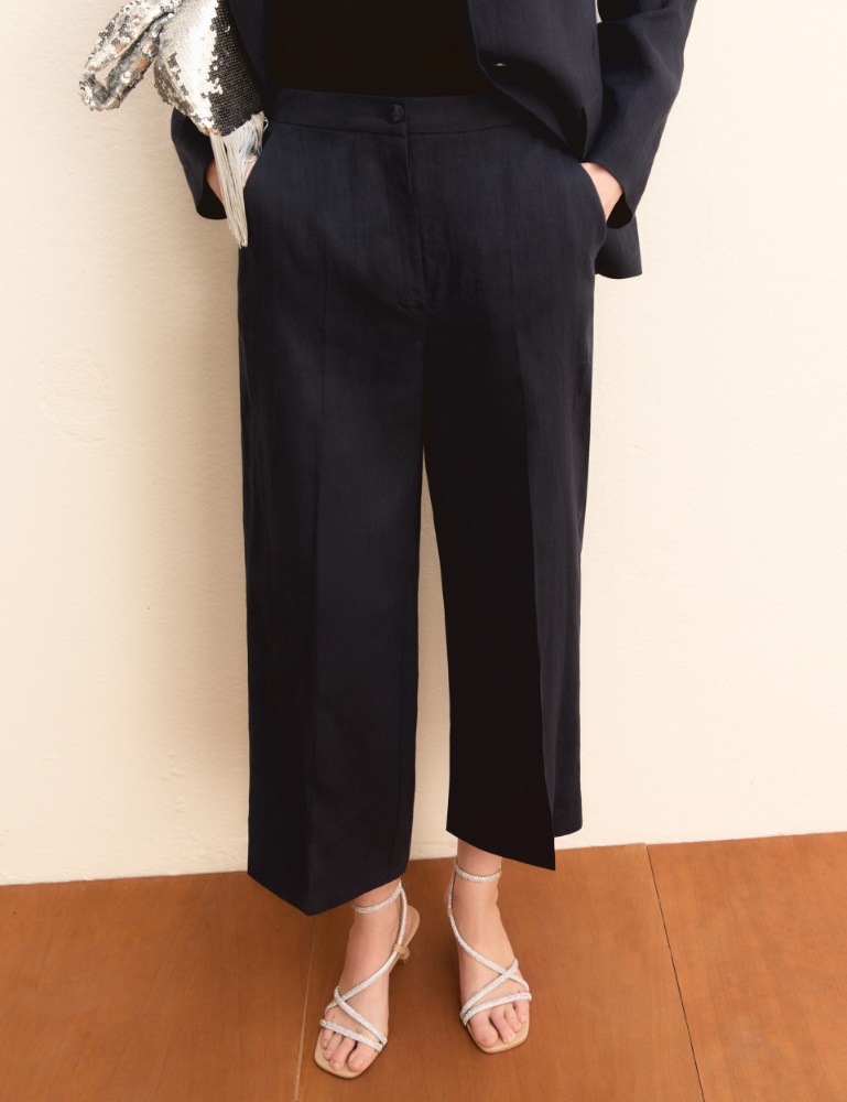 Straight linen trousers - Emme - 3
