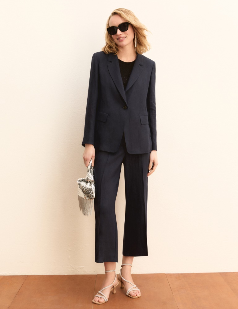 Straight linen trousers - Emme - 4