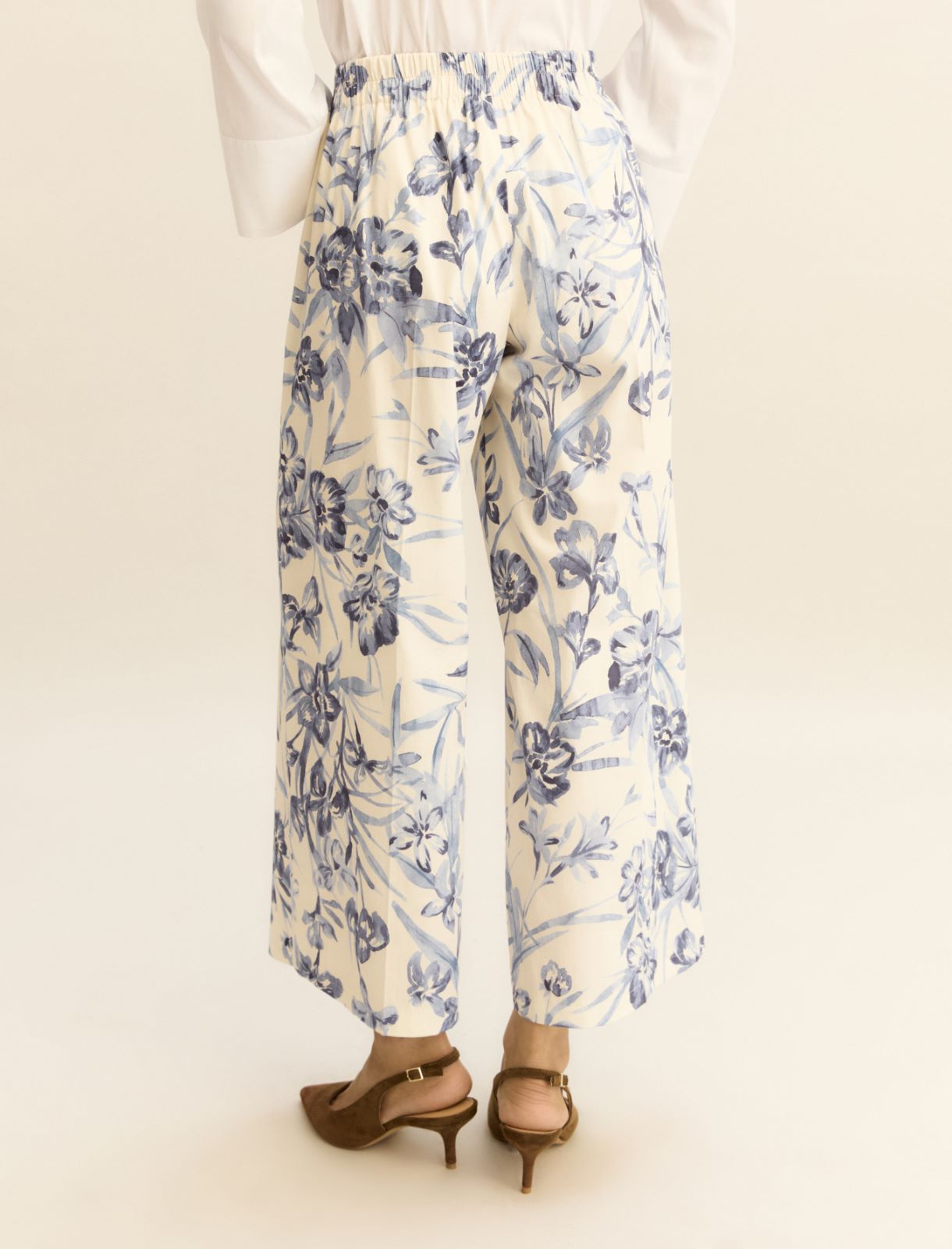 Stretch cotton trousers - LIGHT BLUE - Emme - 3