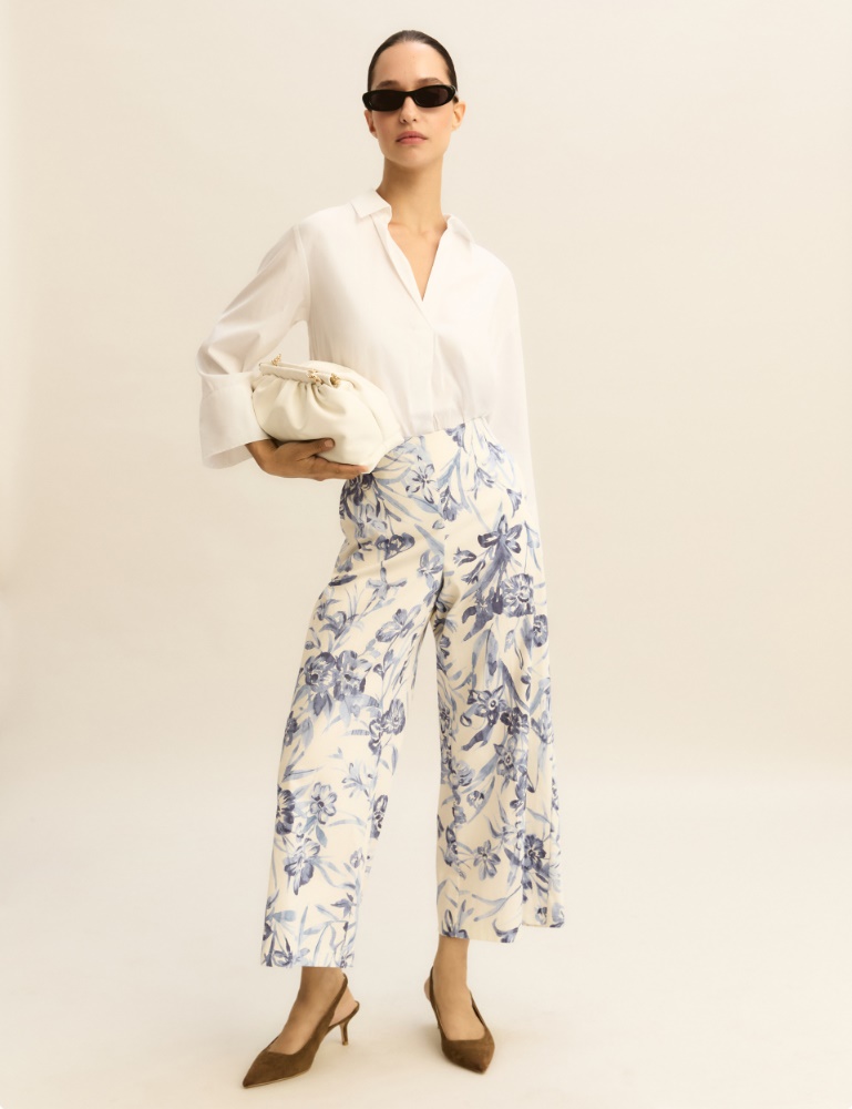 Stretch cotton trousers - Emme - 2