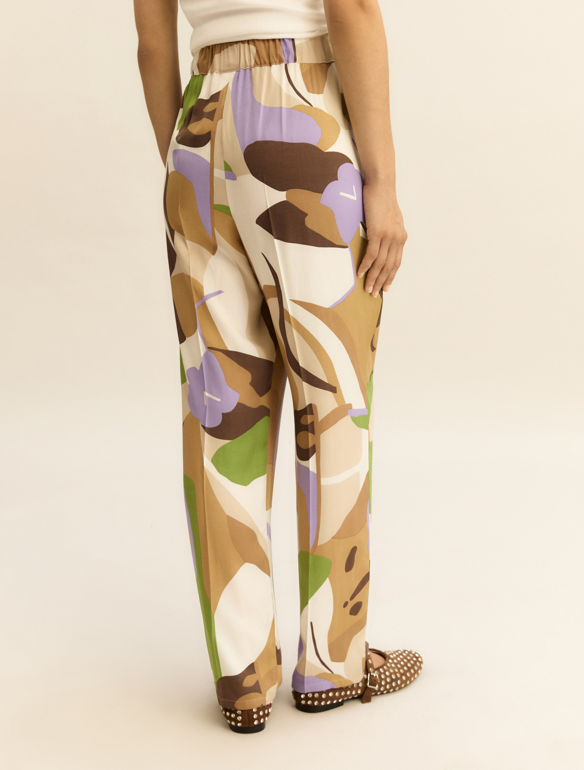 Twill joggers - SAND - Emme - 3