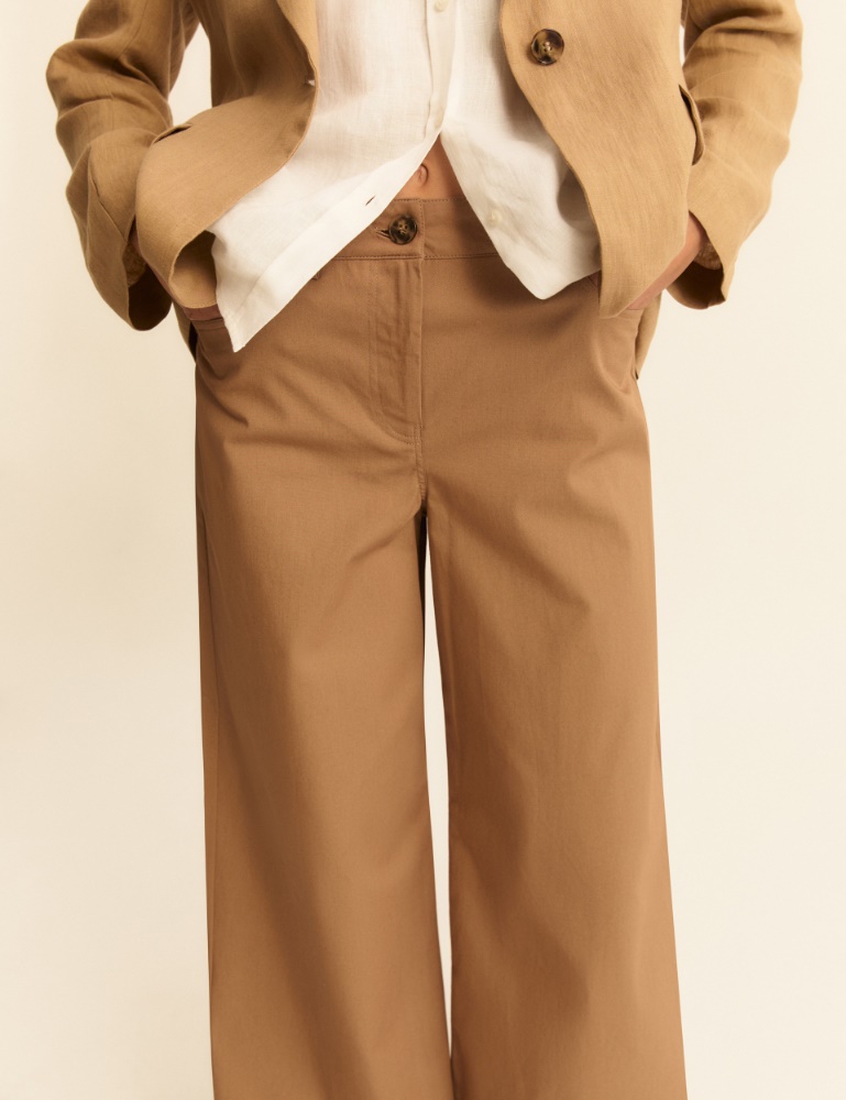 Pantalone wide leg in gabardina stretch - Emme - 4