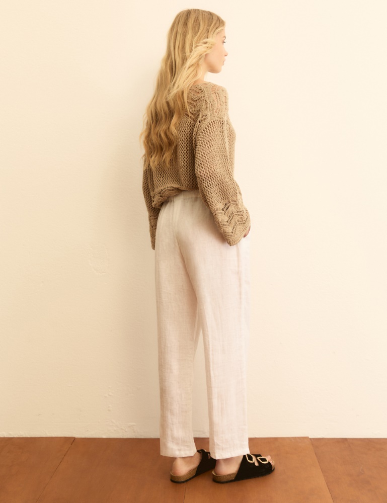 Linen canvas joggers - Emme - 3