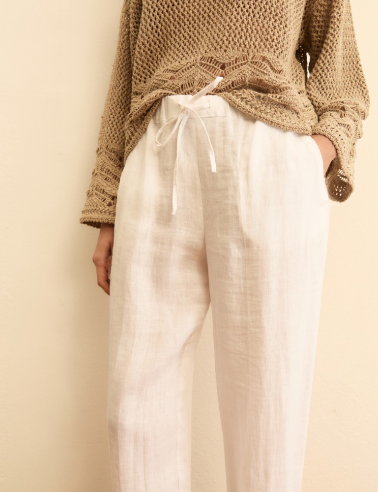 Linen canvas joggers - Emme - 6