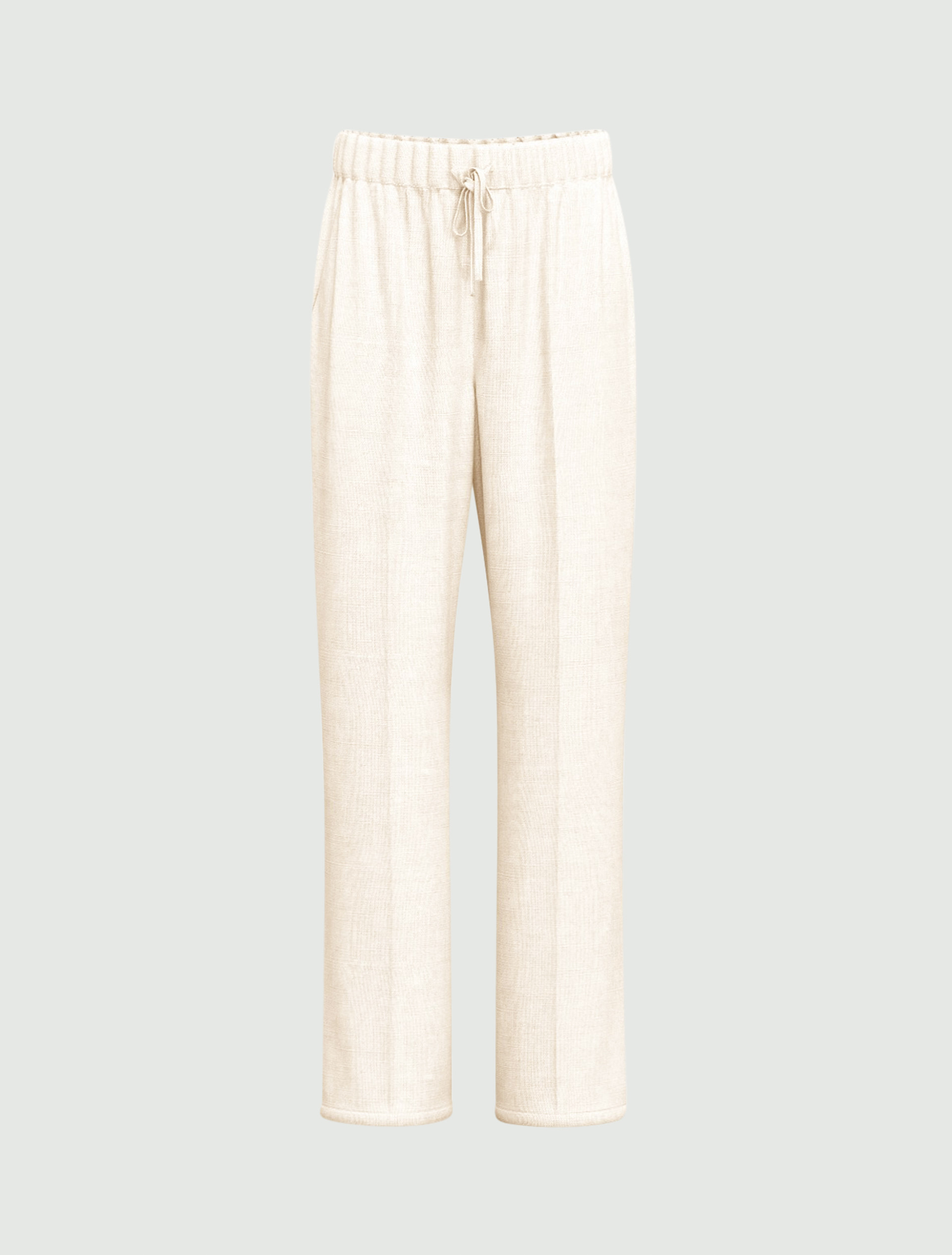 Linen canvas joggers - WHITE - Emme - 5