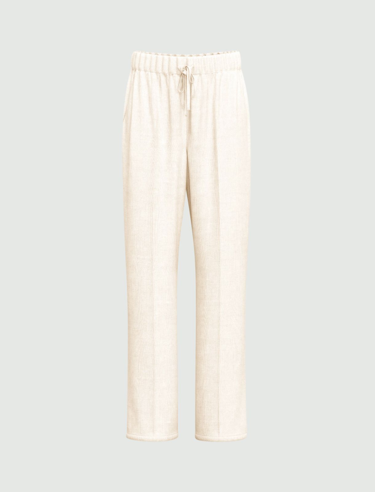 Linen canvas joggers - WHITE - Emme - 5