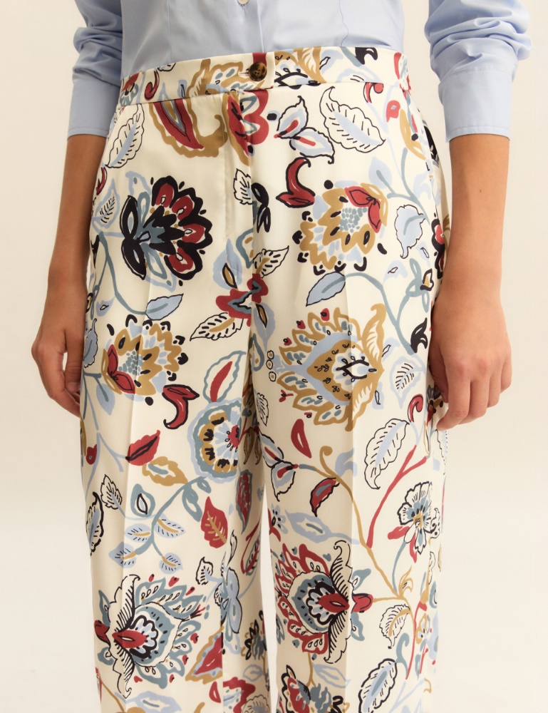 Printed twill trousers - Emme - 4