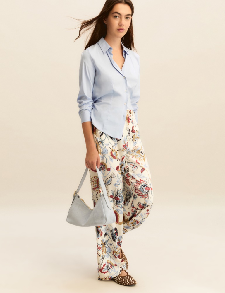 Printed twill trousers - Emme