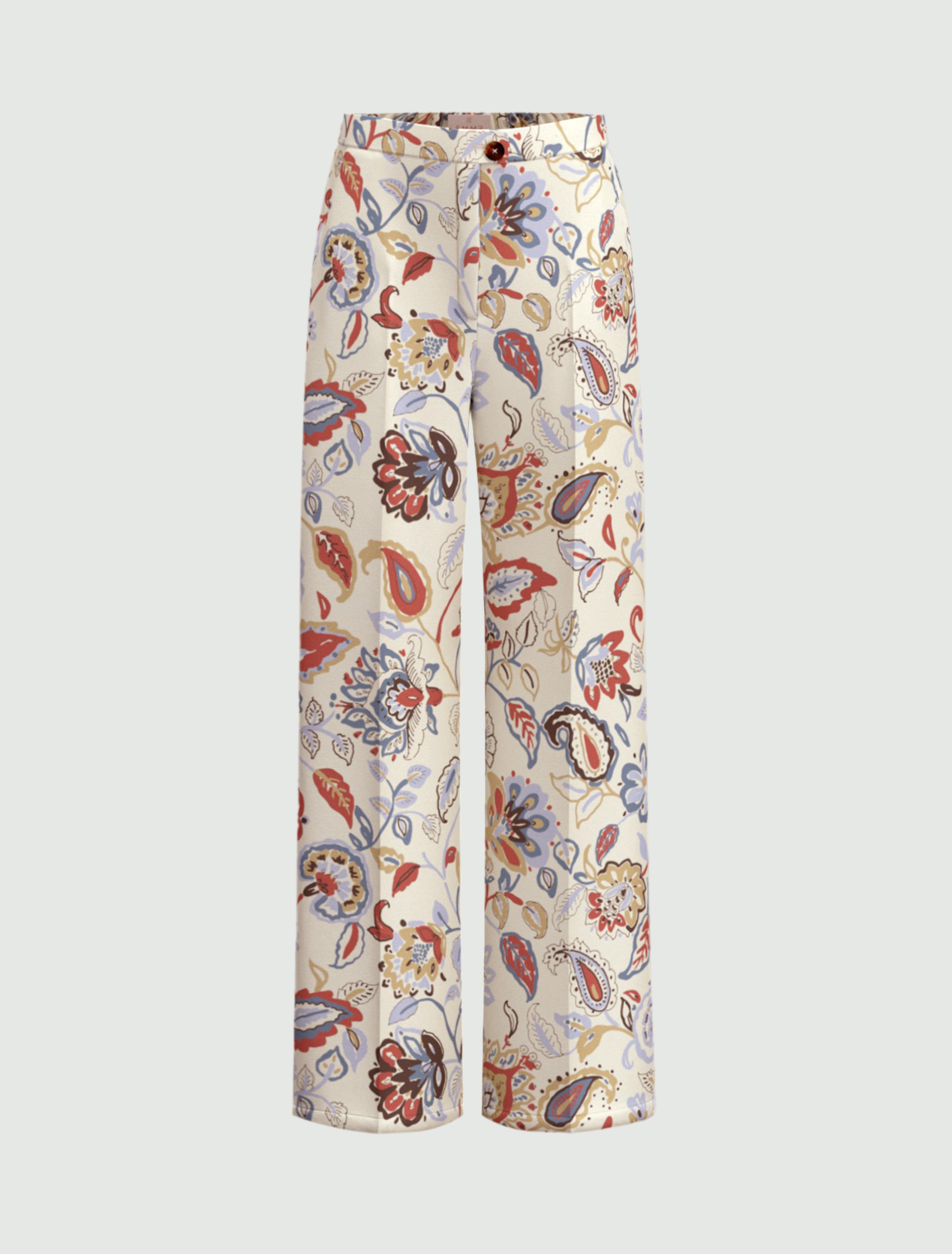 Printed twill trousers - WOOL WHITE - Emme - 4