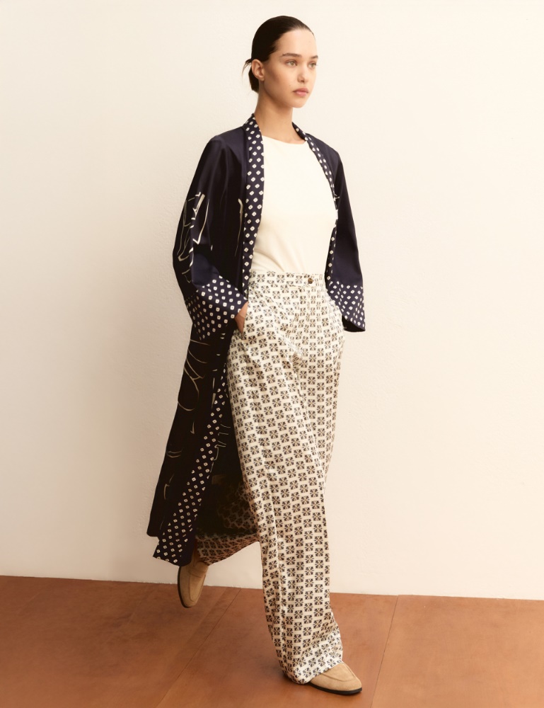 Printed twill trousers - Emme