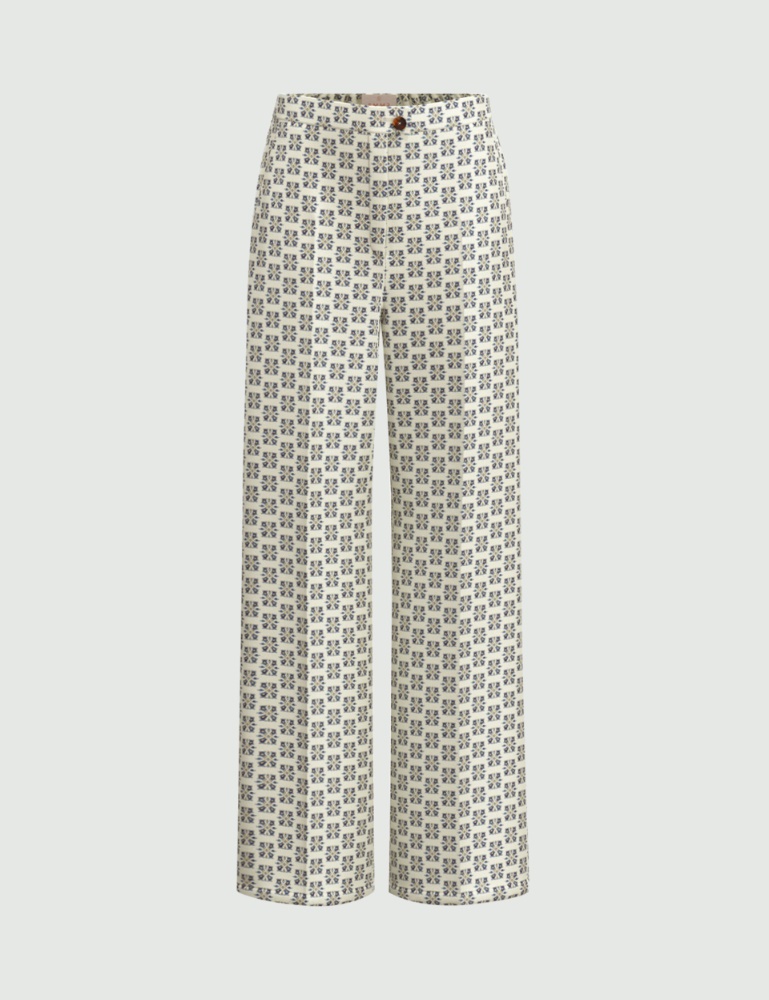 Printed twill trousers - Emme - 5
