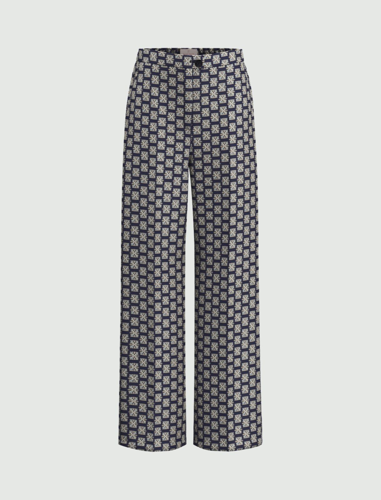 Printed twill trousers - NAVY - Emme - 4