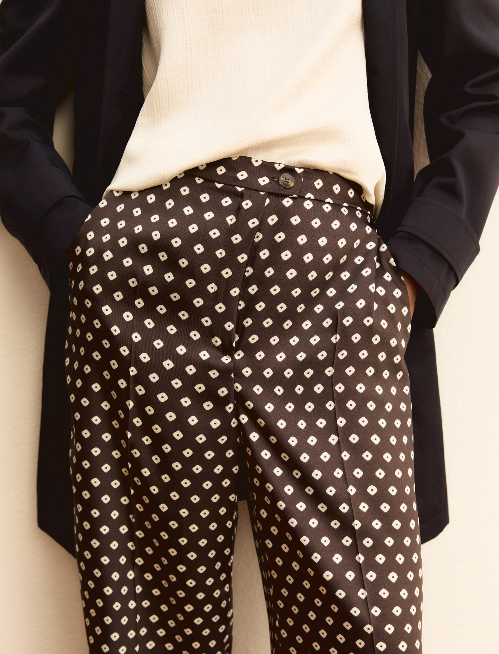 Printed twill trousers - KAKI - Emme - 5