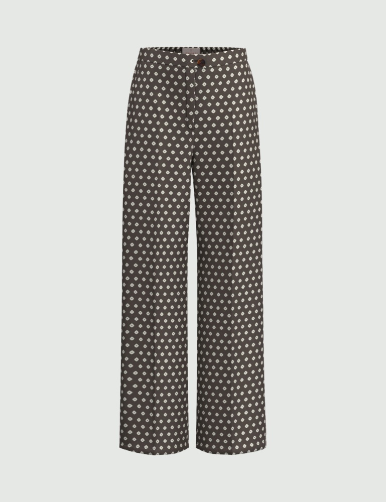 Printed twill trousers - Emme - 5