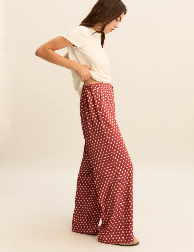 Printed twill trousers - Emme