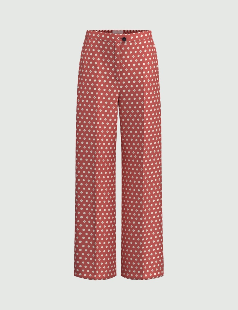 Printed twill trousers - Emme - 5