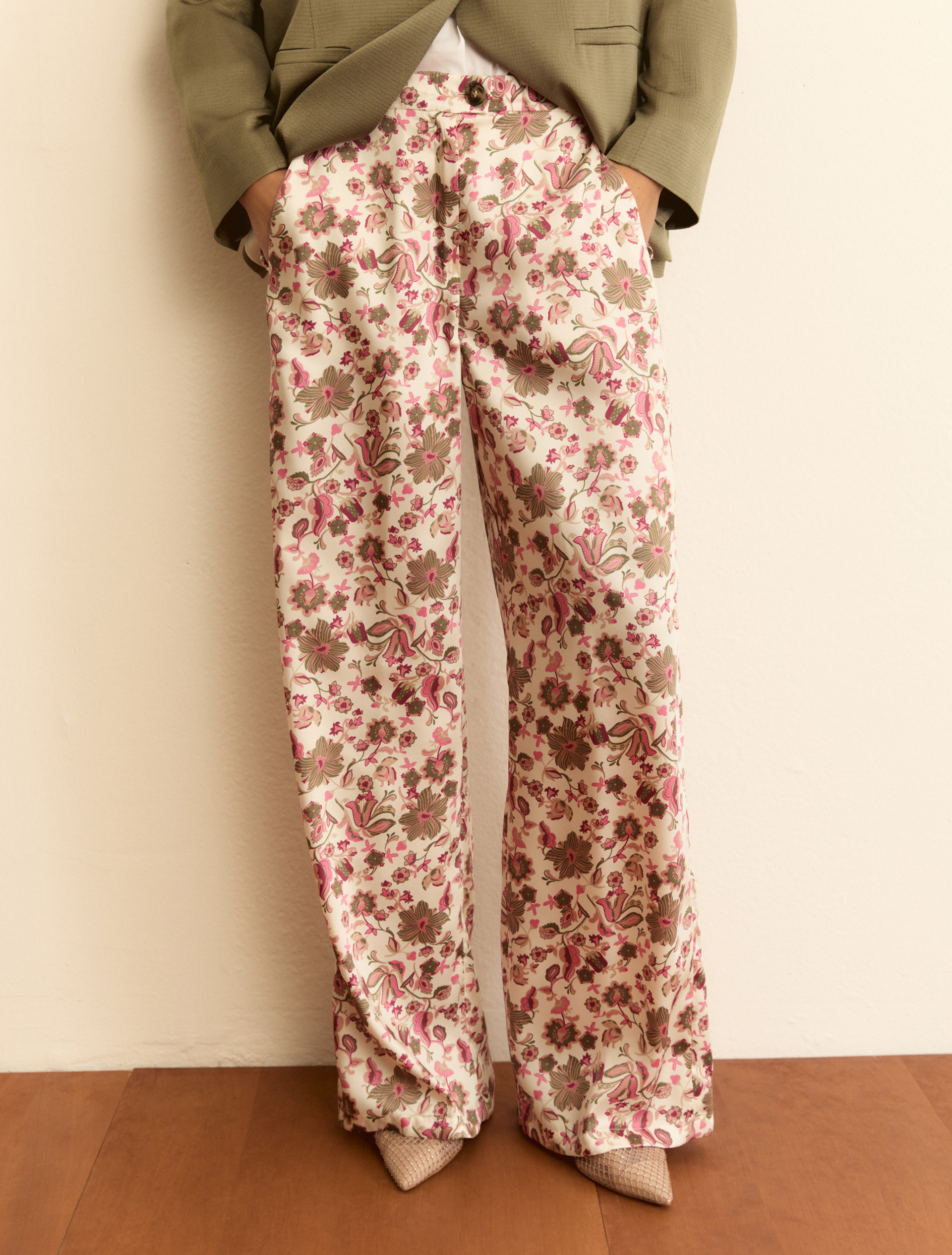 Pantalone in twill stampato - ROSA PERLATO - Emme - 5