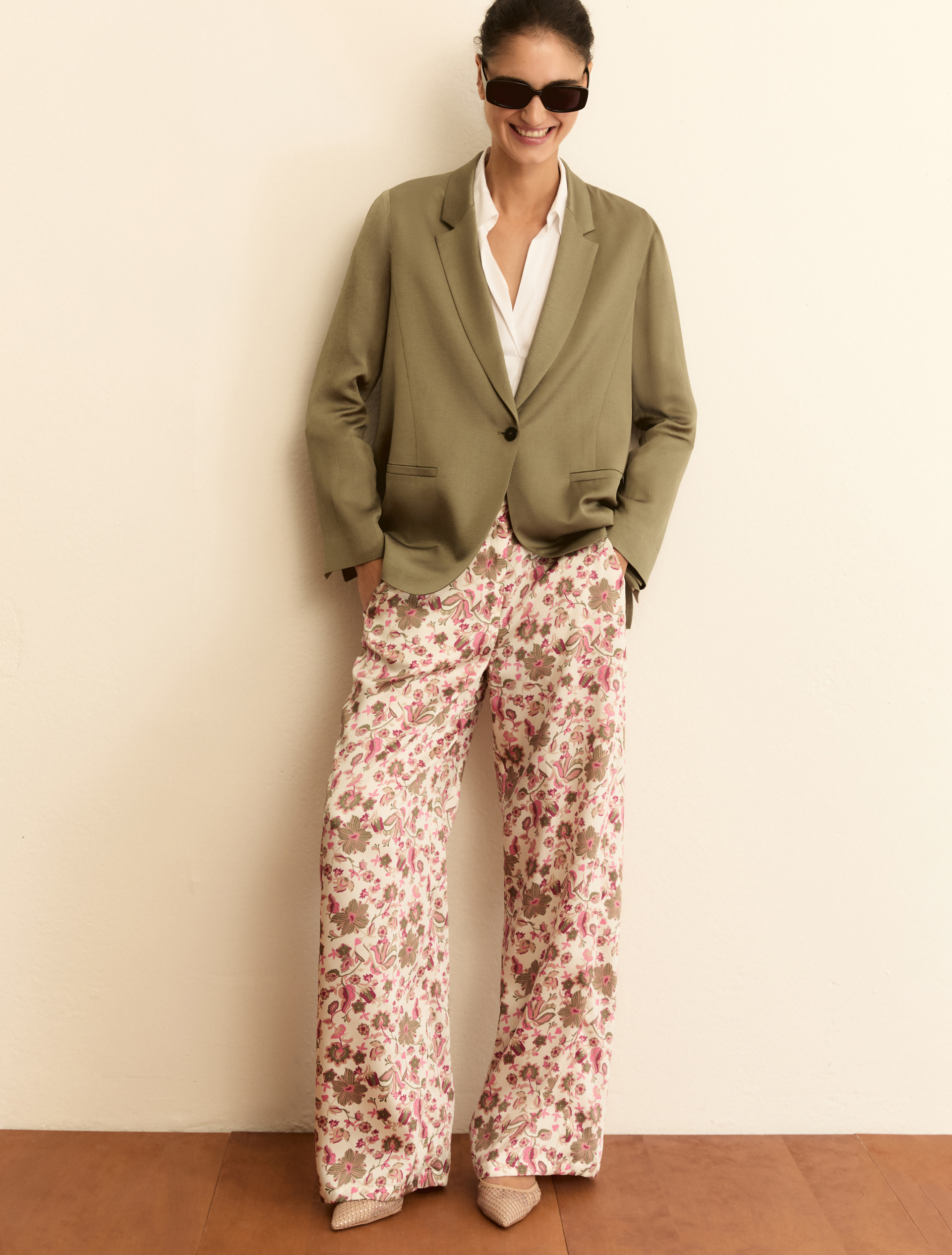 Pantalone in twill stampato - ROSA PERLATO - Emme - 1