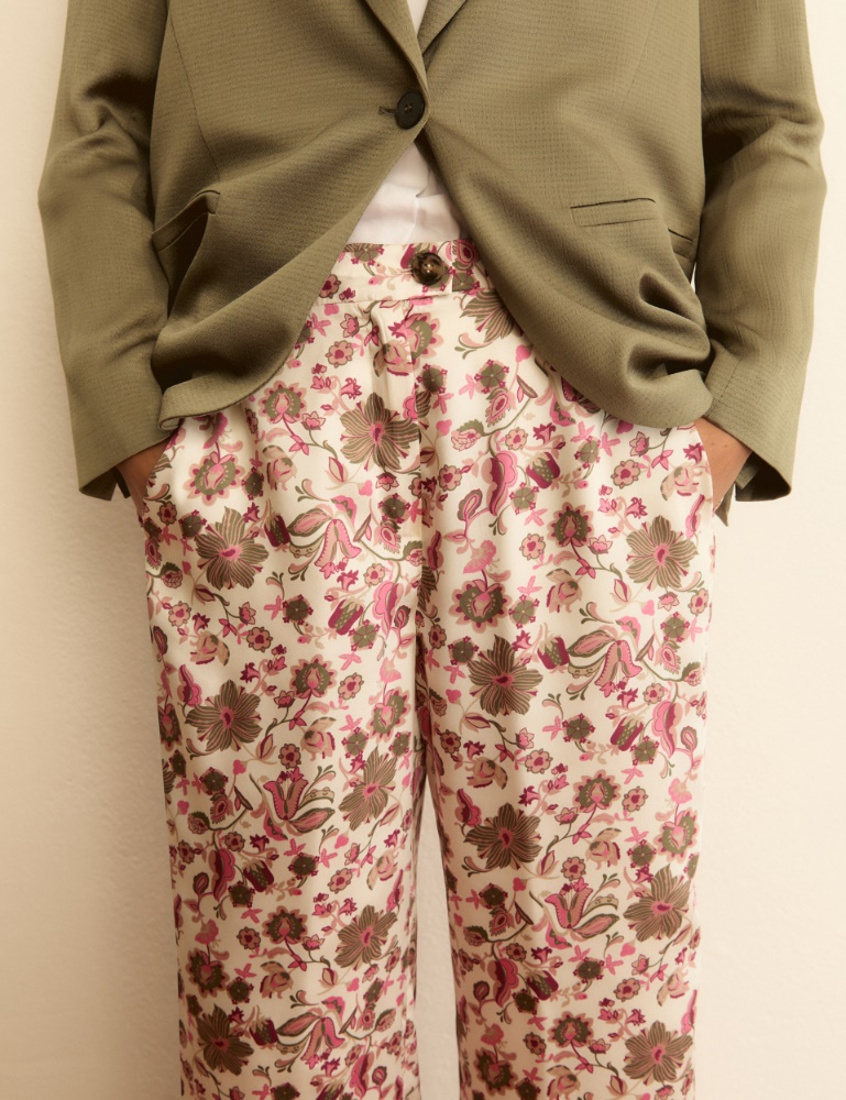 Printed twill trousers - Emme - 2