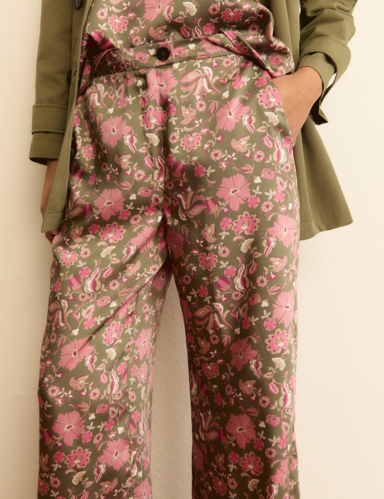 Printed twill trousers - Emme - 3