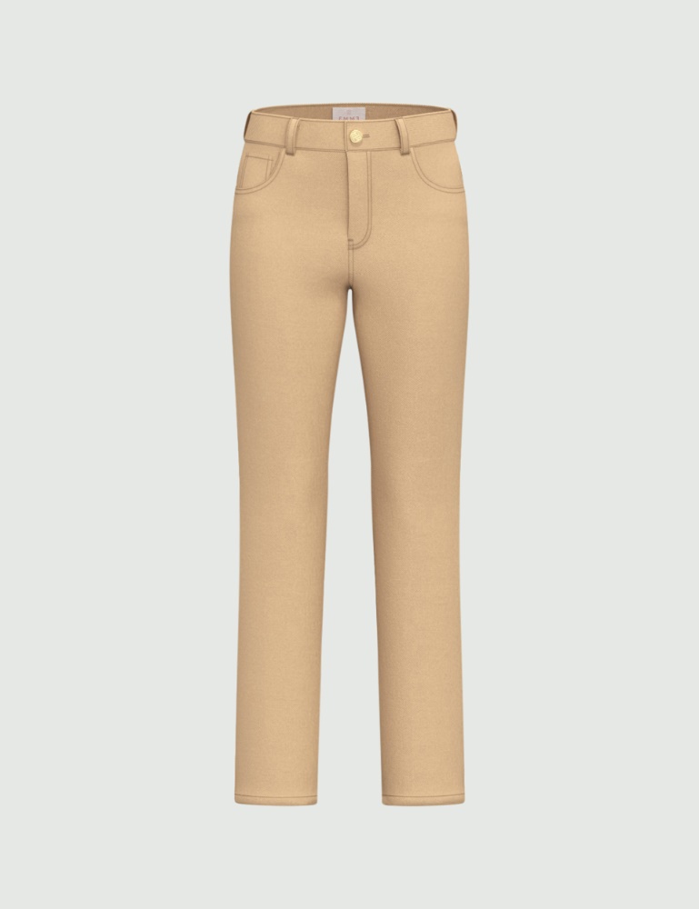 Slim flared 5-pocket trousers in stretch gabardine fabric - Emme - 5