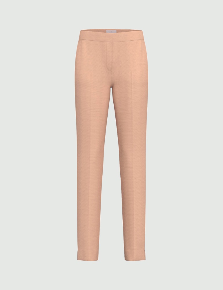 Slim-fit faille trousers - Emme - 5