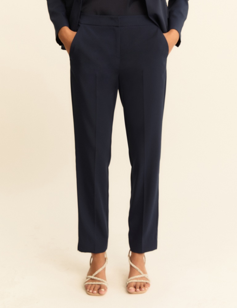 Slim-fit faille trousers - Emme - 5