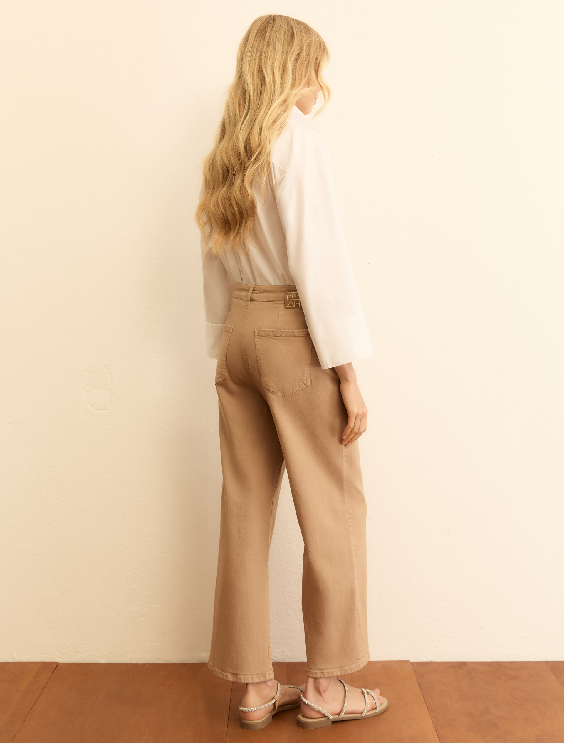 5 tasche dritto in gabardina stretch - BEIGE - Emme - 3