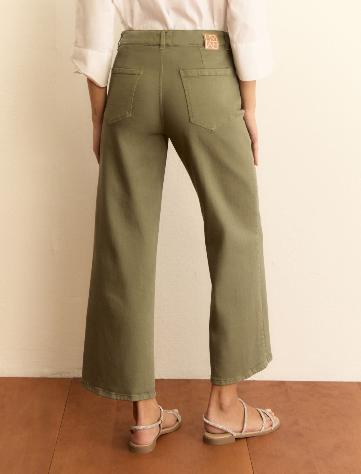 5 tasche dritto in gabardina stretch - VERDE SOTTOBOSCO - Emme - 3