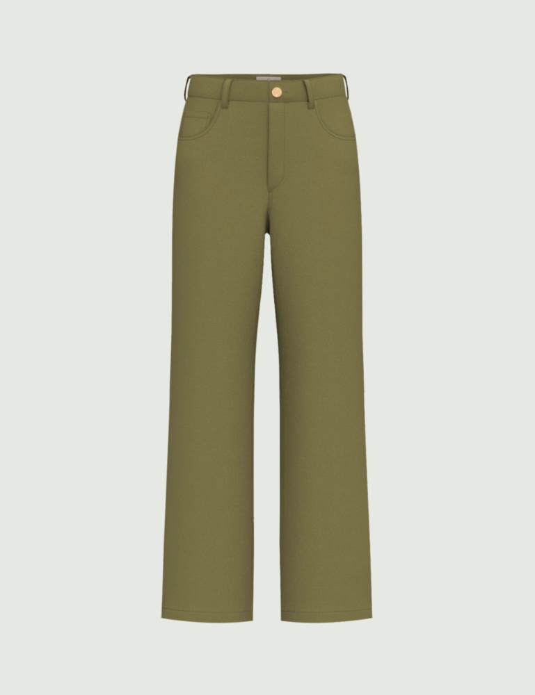 Straight-fit stretch gabardine 5-pocket trousers - Emme - 6