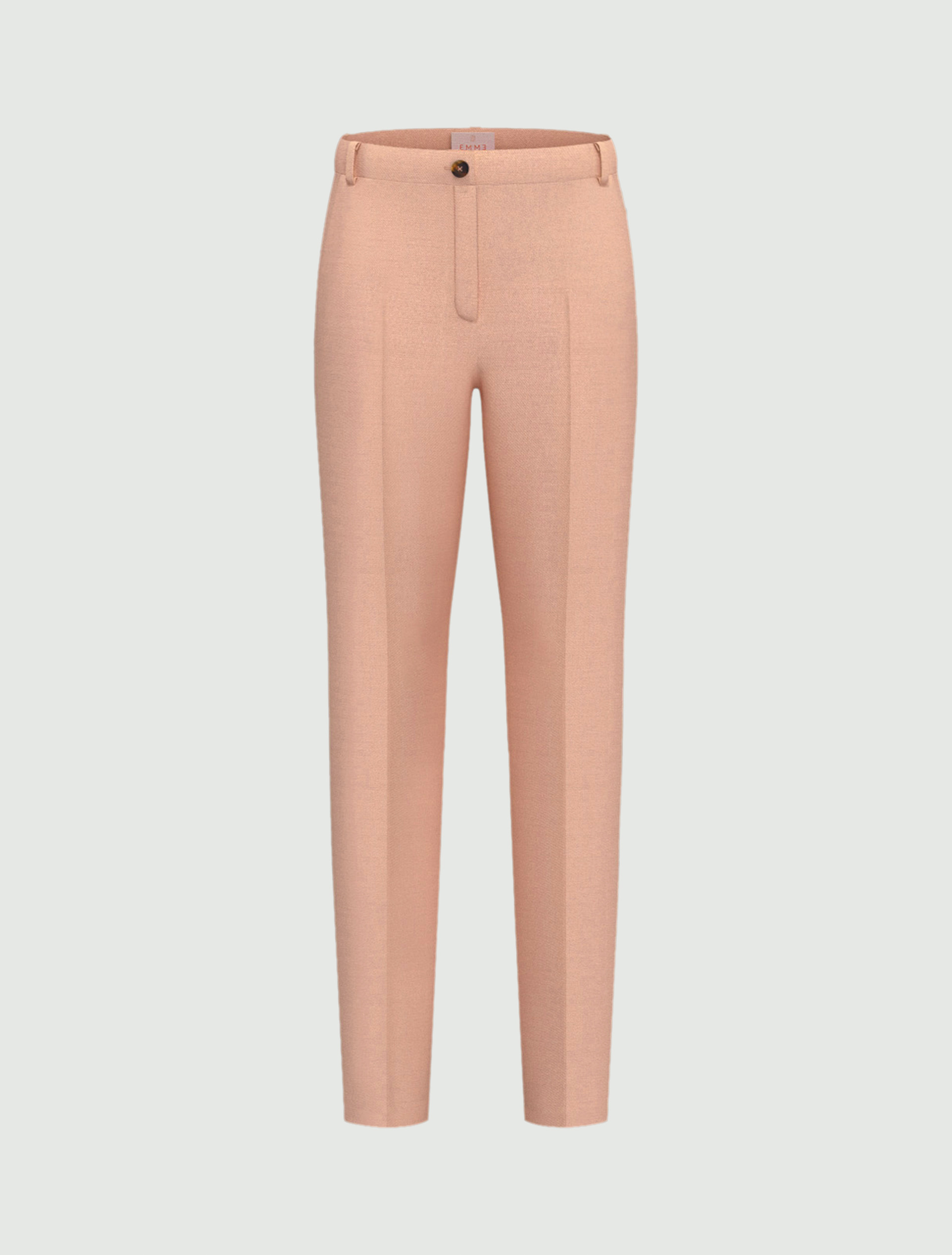 Pantaloni slim in twill di misto lino - ROSA - Emme - 4