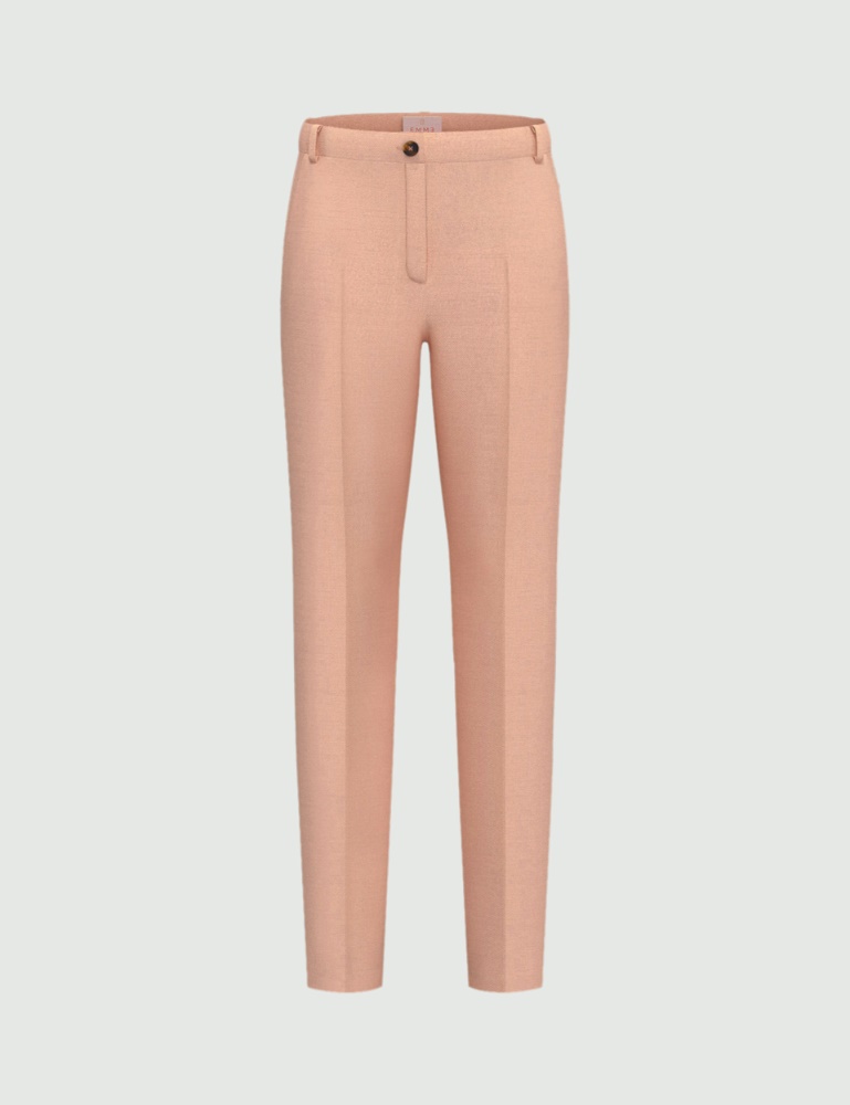 Slim-fit linen-blend twill trousers - Emme - 6