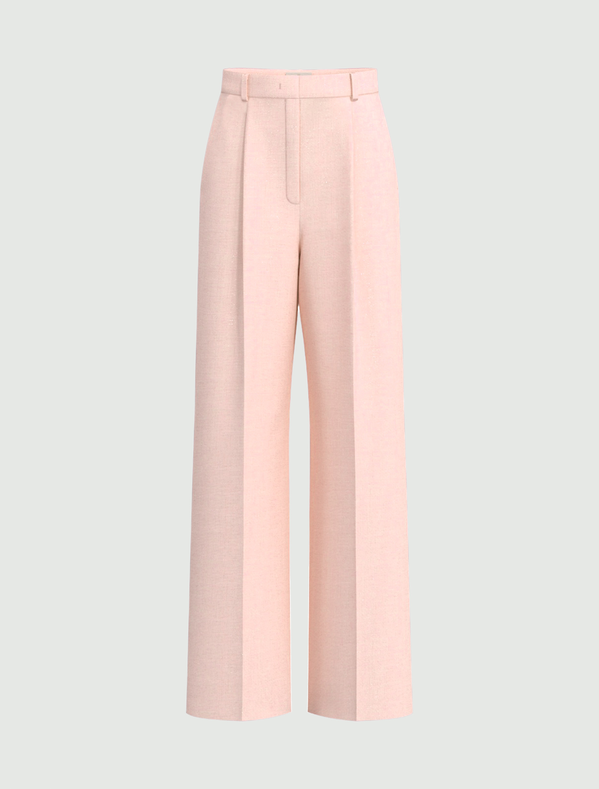Lamé-adorned viscose trousers - PINK - Emme - 4